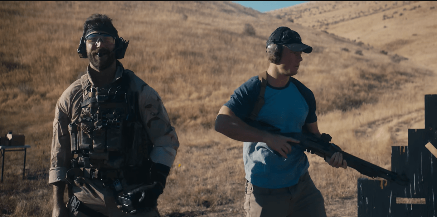 Benelli M2 G1 shotgun at range